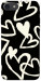 Чехол Black and white hearts для iPhone 8