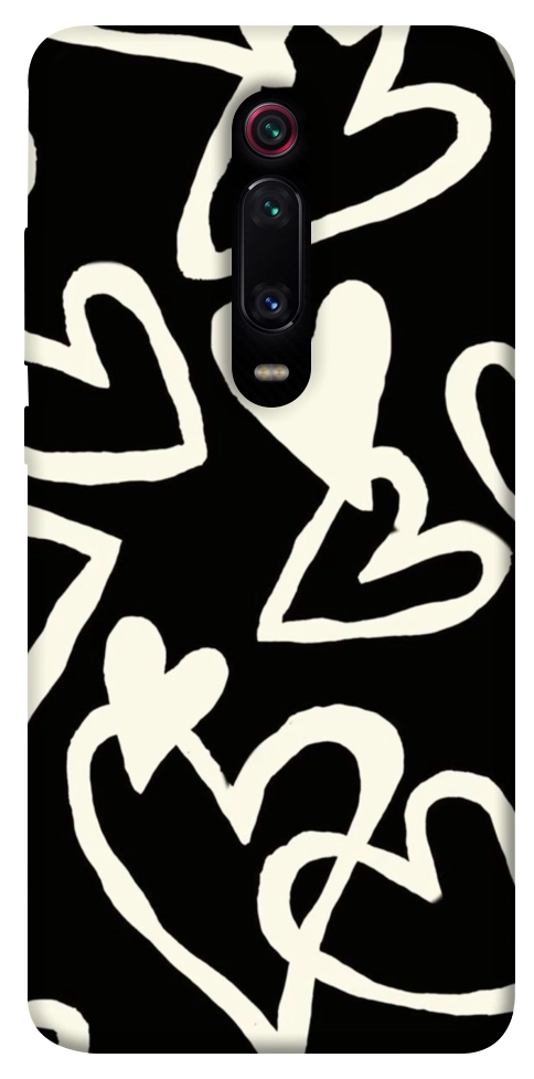 Чехол Black and white hearts для Xiaomi Redmi K20 Pro