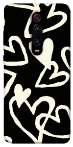Чехол Black and white hearts для Xiaomi Redmi K20 Pro