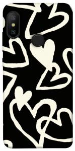 Чохол Black and white hearts для Xiaomi Redmi 6 Pro