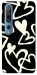 Чехол Black and white hearts для Xiaomi Mi 10