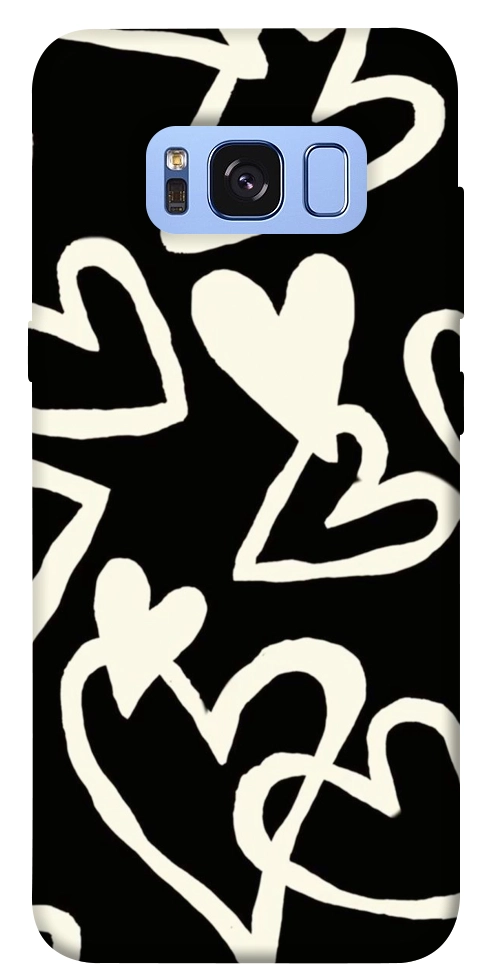 Чехол Black and white hearts для Galaxy S8 (G950)