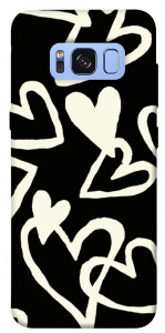 Чехол Black and white hearts для Galaxy S8 (G950)