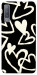 Чехол Black and white hearts для Galaxy A7 (2018)