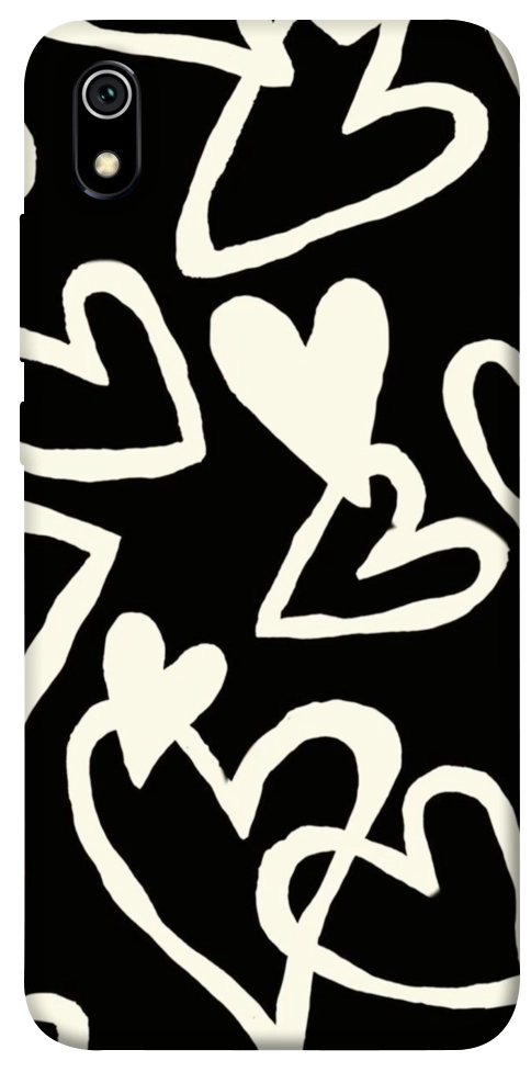 Чехол Black and white hearts для Xiaomi Redmi 7A