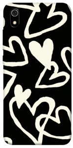 Чохол Black and white hearts для Xiaomi Redmi 7A