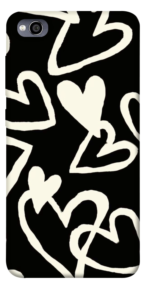 Чехол Black and white hearts для Xiaomi Redmi 4A