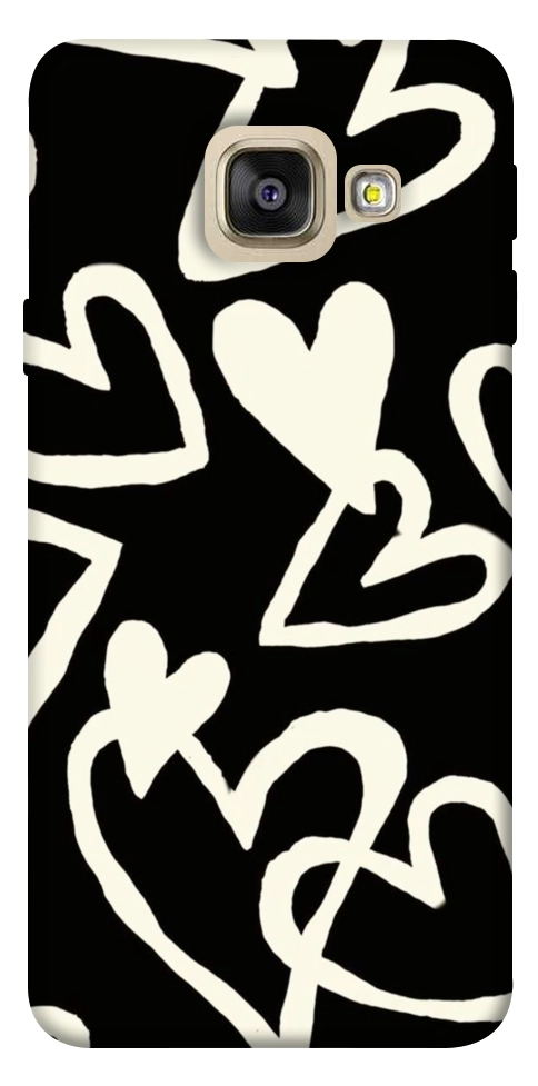Чохол Black and white hearts для Galaxy A5 (2017)