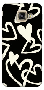 Чохол Black and white hearts для Galaxy A5 (2017)