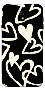 Чохол Black and white hearts для Galaxy J7 (2017)