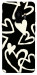 Чехол Black and white hearts для Galaxy S9
