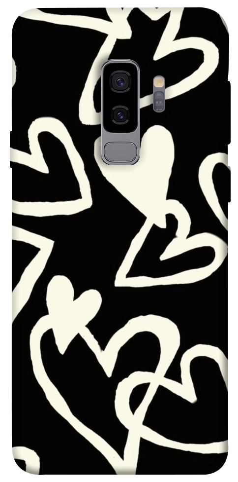 Чехол Black and white hearts для Galaxy S9+