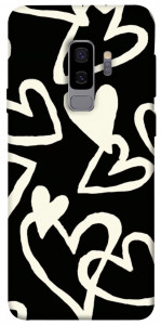 Чохол Black and white hearts для Galaxy S9+