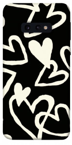 Чохол Black and white hearts для Galaxy S10e