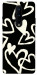 Чохол Black and white hearts для OnePlus 8