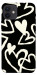 Чехол Black and white hearts для iPhone 12