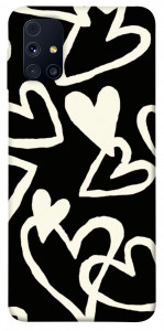 Чохол Black and white hearts для Galaxy M31s