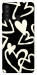 Чехол Black and white hearts для Galaxy A21
