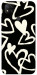 Чохол Black and white hearts для Xiaomi Redmi 9C