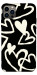 Чехол Black and white hearts для iPhone 12 Pro