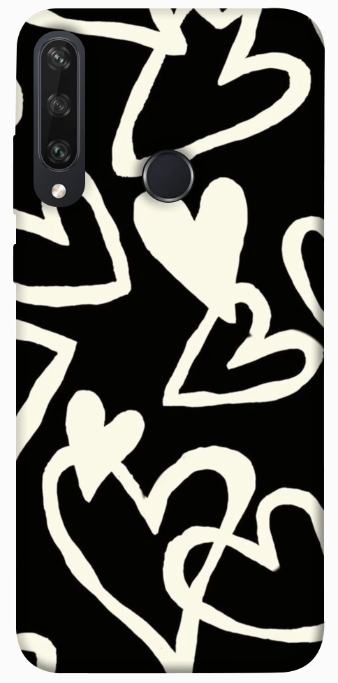 Чехол Black and white hearts для Huawei Y6p