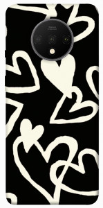 Чехол Black and white hearts для OnePlus 7T