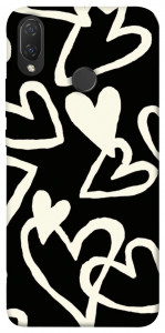 Чехол Black and white hearts для Huawei Nova 3i