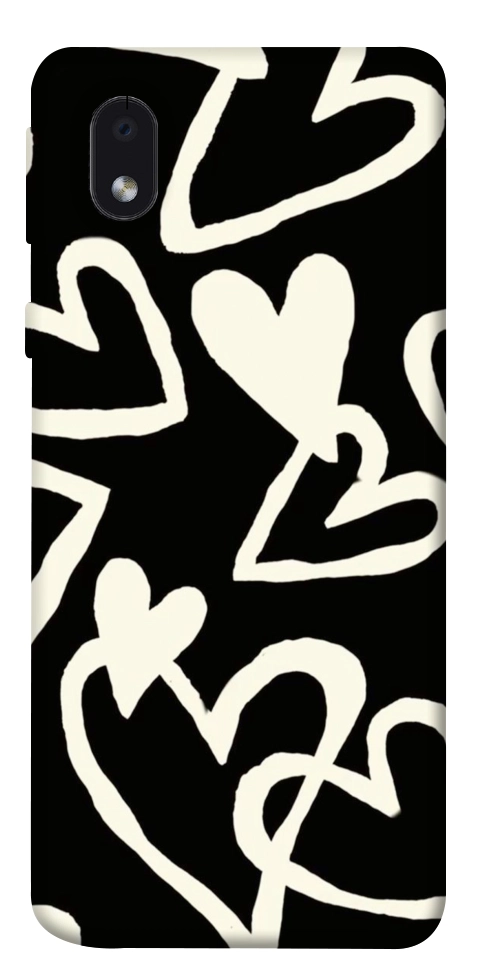 Чехол Black and white hearts для Galaxy M01 Core