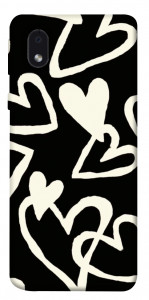 Чохол Black and white hearts для Samsung Galaxy M01 Core