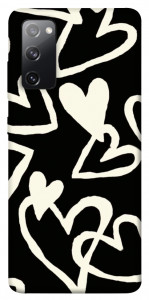Чехол Black and white hearts для Galaxy S20 FE
