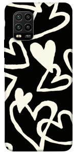 Чохол Black and white hearts для Xiaomi Mi 10 Lite