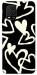 Чехол Black and white hearts для Xiaomi Mi 10 Lite