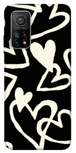 Чехол Black and white hearts для Xiaomi Mi 10T Pro