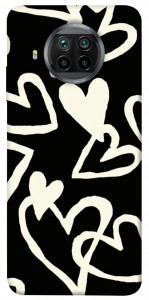 Чохол Black and white hearts для Xiaomi Redmi Note 9 Pro 5G