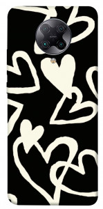 Чохол Black and white hearts для Xiaomi Redmi K30 Pro