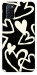 Чехол Black and white hearts для Oppo A92