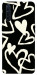 Чехол Black and white hearts для Oppo A91