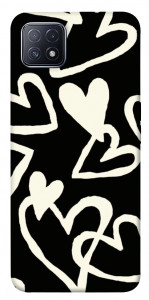 Чохол Black and white hearts для Oppo A73