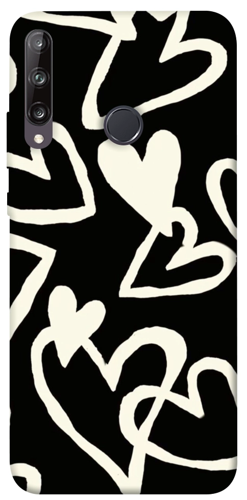 Чехол Black and white hearts для Y7p (2020)