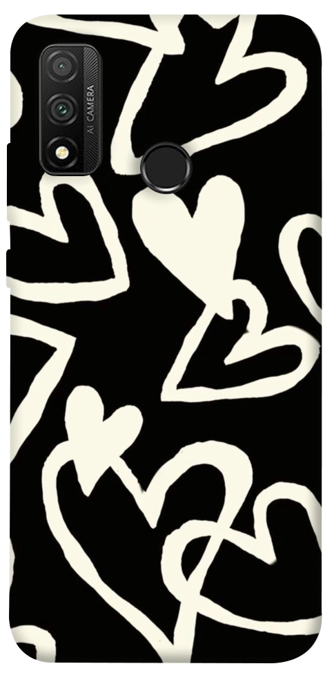 Чехол Black and white hearts для Huawei P Smart (2020)