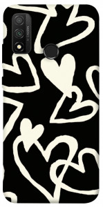 Чехол Black and white hearts для Huawei P Smart (2020)