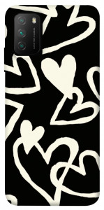 Чехол Black and white hearts для Xiaomi Poco M3