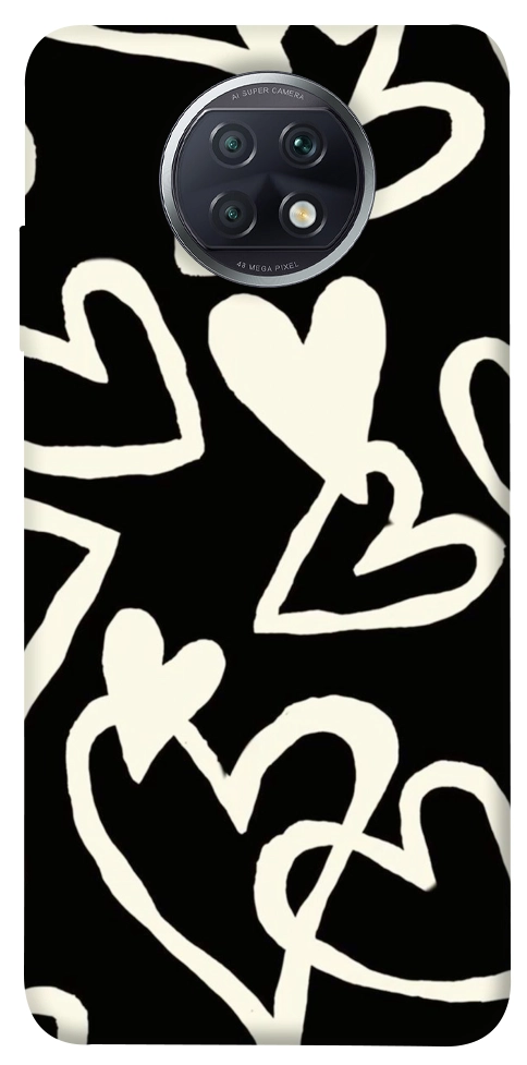 Чехол Black and white hearts для Xiaomi Redmi Note 9T