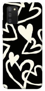 Чехол Black and white hearts для Galaxy A02s