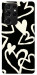 Чехол Black and white hearts для Galaxy S21 Ultra