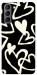 Чохол Black and white hearts для Galaxy S21