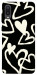 Чехол Black and white hearts для Galaxy A02