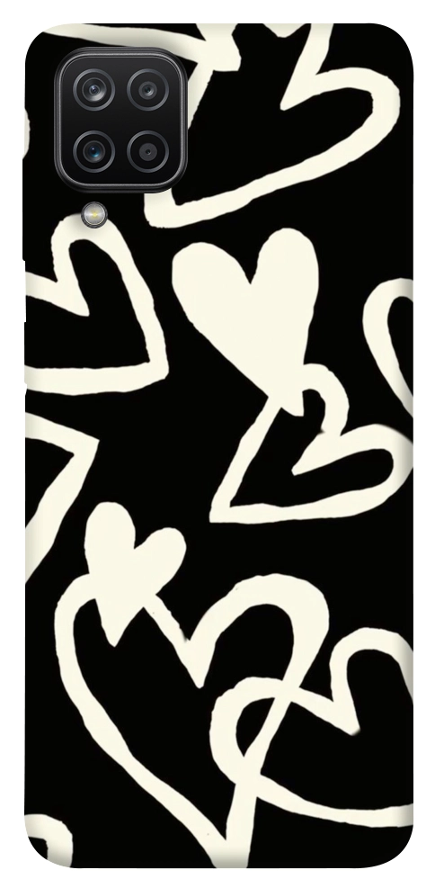 Чехол Black and white hearts для Galaxy A12