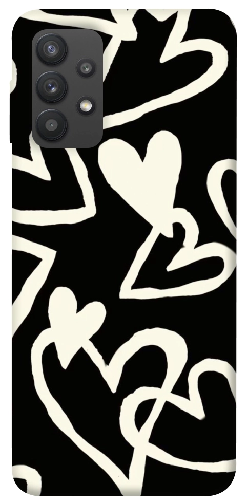 Чехол Black and white hearts для Galaxy A32 4G