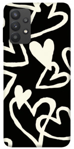 Чехол Black and white hearts для Galaxy A32 4G